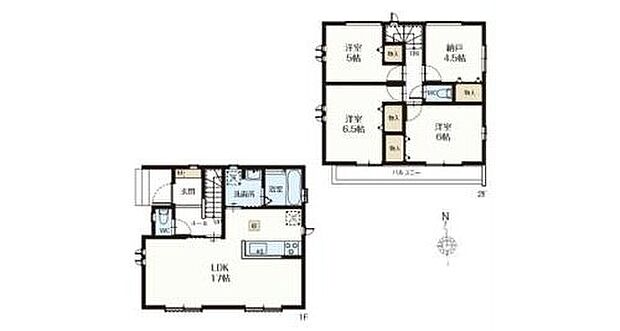 【3LDK+S】◆リビングが見渡せる対面キッチン◆まとまった水回りで家事動線がスムーズ
◆お部屋すっきり全室収納+4.5帖の納戸◆日当たり良好!南向きバルコニー
