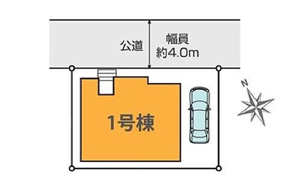 【区画図】◆越谷駅まで徒歩18分◆宮本小学校まで徒歩9分
◆大通りを１本入った閑静な住宅街◆お車のアクセスも良好♪
◆スーパーやコンビニが徒歩圏内にありお買い物も便利です