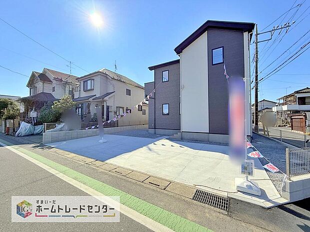 【現地外観写真】資料請求やご見学は即日対応可能♪陽当りや通風など住みやすさの工夫が満載。資料に載っていない街並みや周辺環境は、ぜひ現地で実際にお確かめください。