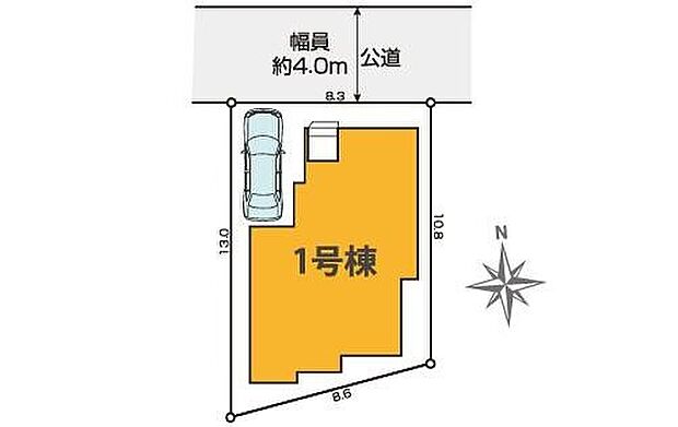 【区画図】◆完成済みです♪すぐにご入居いただけます
◆草加駅まで約2000ｍ、停歩9分でバス利用可
◆敷地内に駐車スペース１台分