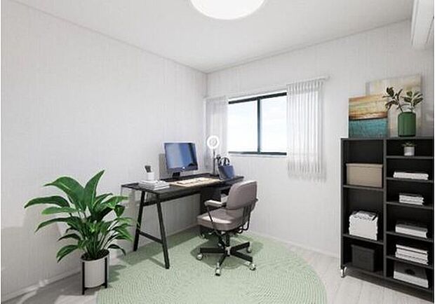 【完成予想図(洋室)】住む人のこだわりを活かすゆとりある洋室。※家具、家電、照明器具、小物、カーテン、その他のイメージはCG です。