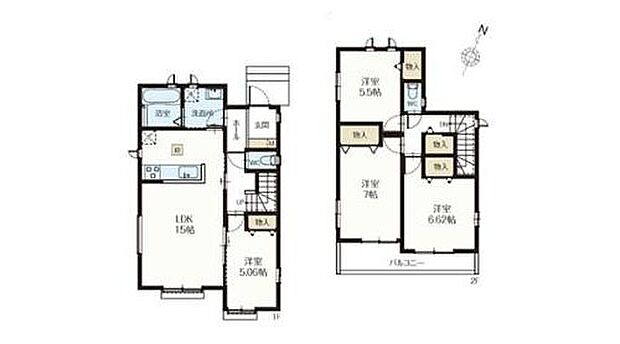 【4LDK】◆お料理しながらリビングが見渡せる対面キッチン
◆玄関ホールとリビングの２方向から出入りできる洗面所
◆リビングの隣接の洋室を開放して20帖超のＬＤＫとして広くお使いいただけます