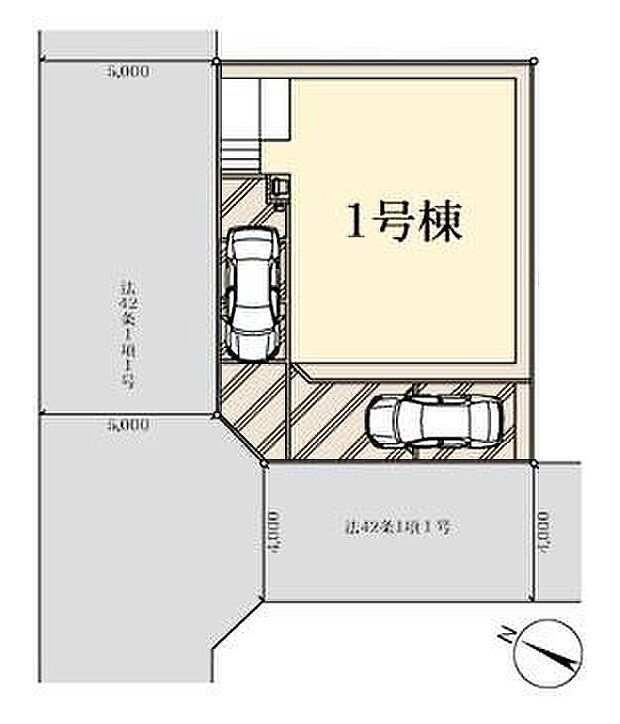 【全体区画図】◆開放感のある角地♪カースペースは２台分あります
◆平方小学校まで徒歩7分◆平方中学校まで徒歩10分
◆周辺にはスーパーやコンビニなど買い物施設も多数♪お買い物も便利な好立地です