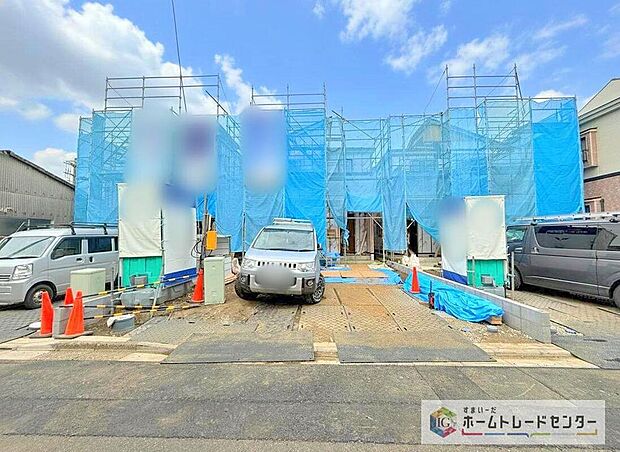 【現地外観写真】資料請求やご案内も即日対応いたします♪同じ施工例の物件見学や、完成イメージプレゼンテーションも承っております。どのような建物が建つか、間取りの広さは？など気になる点を一つ一つご説明させていただきます。