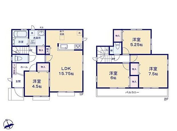 【4LDK】◆お料理しながらリビングが見渡せる対面キッチン
◆陽当たり良好♪南西向きの続きバルコニー
◆お部屋すっきり全室収納付き