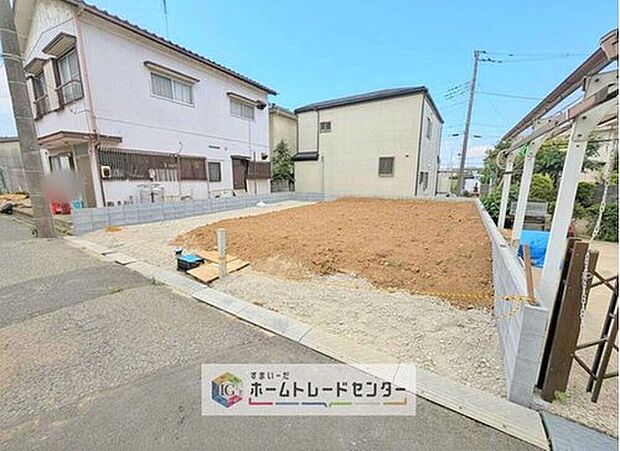 【現地外観写真】資料請求やご案内も即日対応いたします♪同じ施工例の物件見学や、完成イメージプレゼンテーションも承っております。どのような建物が建つか、間取りの広さは？など気になる点を一つ一つご説明させていただきます。