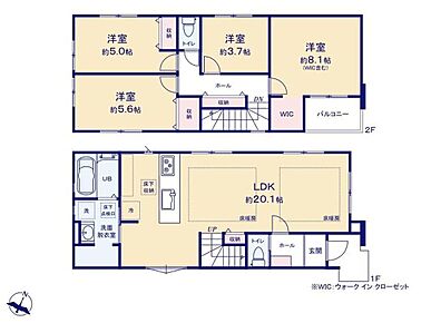 ◆リビングが見渡せる食洗器付き対面キッチン◆ポカポカ床暖房付き20帖LDK◆身支度も楽々♪広々洗面脱衣室 