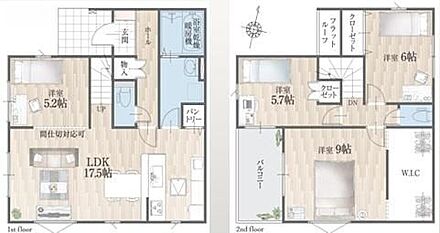 ◆庭月一戸建て♪閑静な住宅街の一角◆間仕切り対応可！将来２部屋としても利用可能◆パントリーやＷＩＣのある収納豊富な間取り♪◆対面式キッチンで家族の会話が弾みます 
