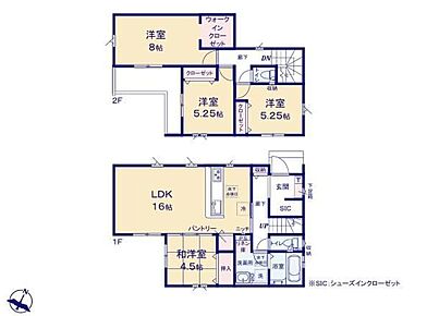 ◆プライベート感があり客間にも使える洋風和室のある間取り◆複数の方角から採光と通風を確保できるL字バルコニー♪◆収納豊富な間取りでお部屋を広くお使いいただけます 