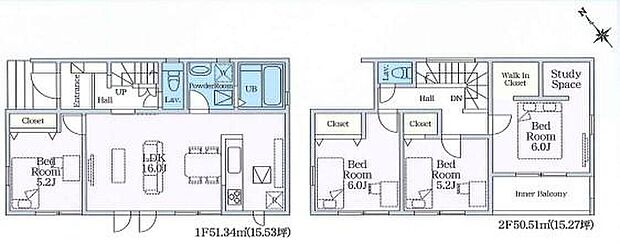 (1号棟)、価格2380万円、4LDK、土地面積172.54m2、建物面積101.02m2