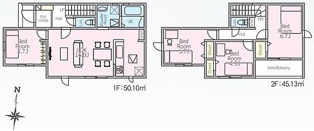 (1号棟)、価格2699万円、4LDK、土地面積111.25m2、建物面積95.23m2