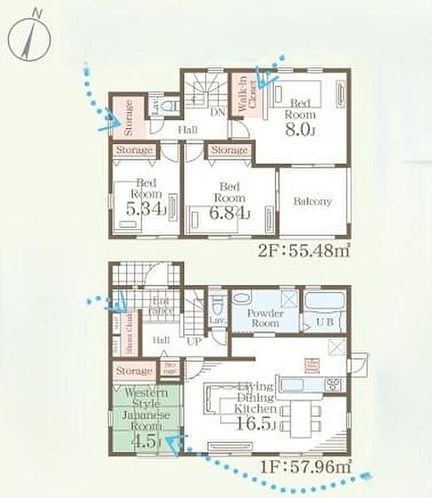 (1号棟)、価格2490万円、4LDK、土地面積264.98m2、建物面積113.44m2