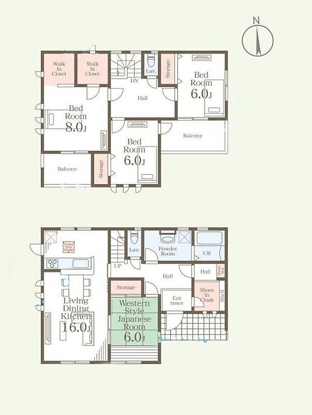 (2号棟)、価格2880万円、4LDK、土地面積244.03m2、建物面積122.55m2