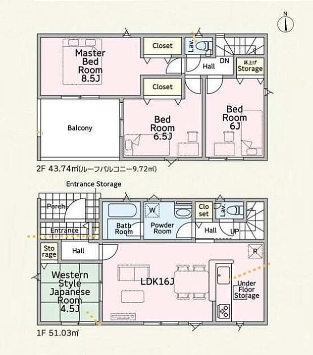 (1号棟)、価格2080万円、4LDK、土地面積183.71m2、建物面積94.77m2