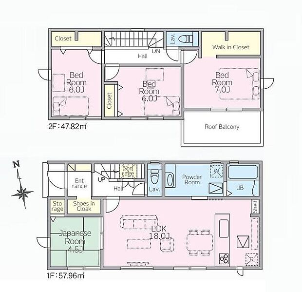 (1号棟)、価格2380万円、4LDK、土地面積187.6m2、建物面積105.78m2