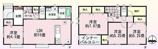 【4LDK+S】対面式キッチンからは、リビングにいるご家族の様子が一目で分かります。
小さいお子様がいても安心です♪