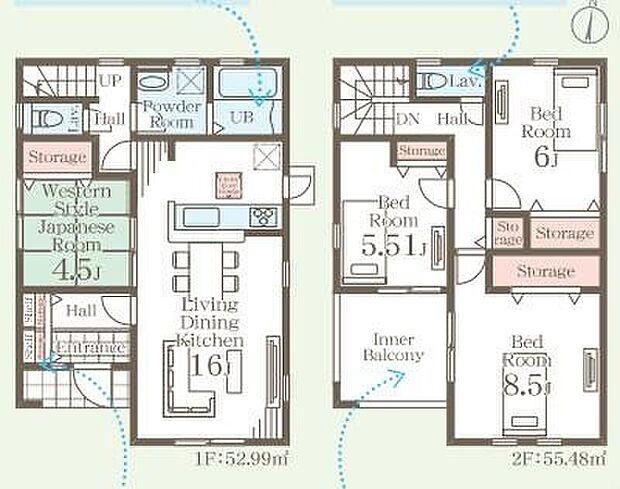 【4LDK】収納も多く住みやすい邸宅です♪ご家族での生活に寄り添う設計となっております!