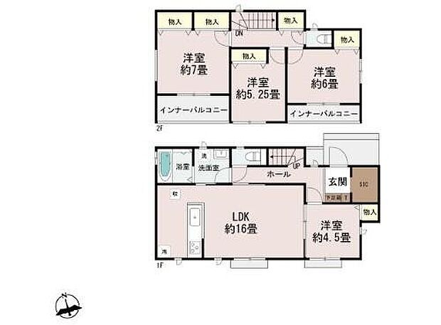 【4LDK】全室南向き！
人気の対面式キッチンは料理をしながらご家族とコミュニケーションが取れます♪