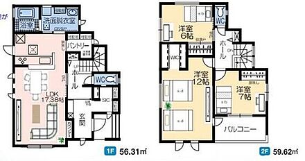 主寝室はゆとりの12帖♪
人気の対面式キッチンは料理をしながらご家族とコミュニケーションが取れます！ 