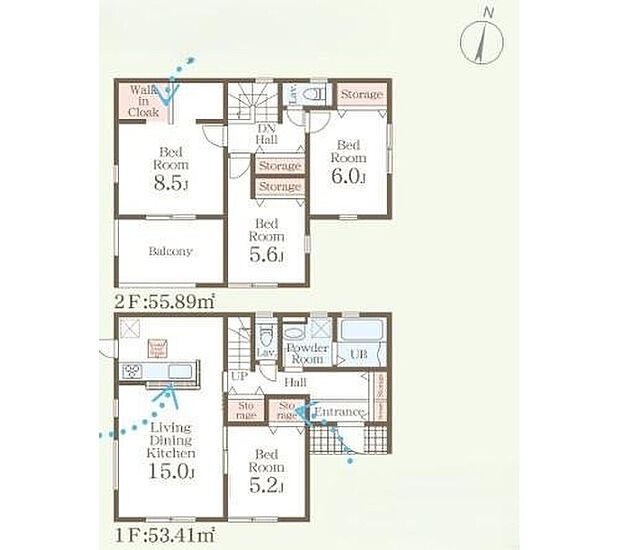 【4LDK】人気の対面式キッチン♪
料理をしながらご家族とコミュニケーションが取れます！