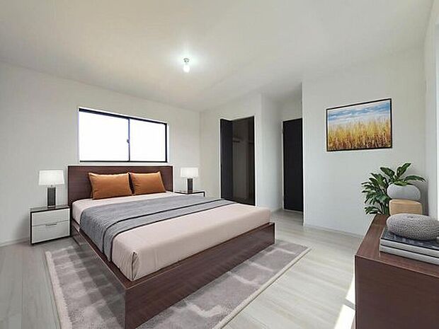 【リビング以外の居室】２号棟◆※家具をCG合成しております。家具付き販売ではございません。