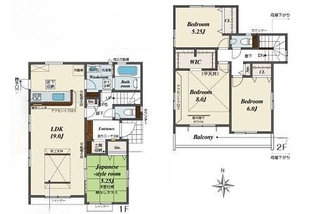 【4LDK】LDK19帖の明るく開放感のあるリビング♪
対面式キッチンは、いつでもご家族を感じられる空間作りの重要ポイントになりそうです。