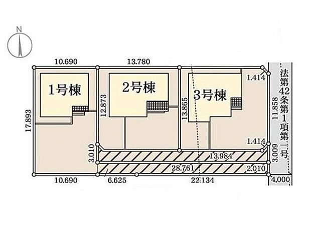 【全体区画図】☆全3棟☆通勤通学にも便利な立地です!
勝山小学校徒歩3分◎
JR上越線「群馬総社」駅徒歩11分◎
全棟ゆったりカースペース付き◎
穏やかな空気感♪家族のゆとりが叶う住環境です♪