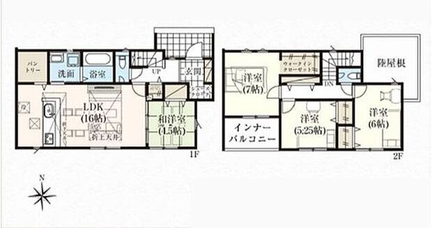 【4LDK】☆全居室南向きの明るいお住まい☆
水回り+パントリーを集約し、家事動線が
スムーズになり時短につながります◎主寝室には
大容量のWIC付き♪