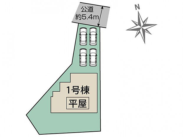 熊谷市別府1丁目1棟 区画図