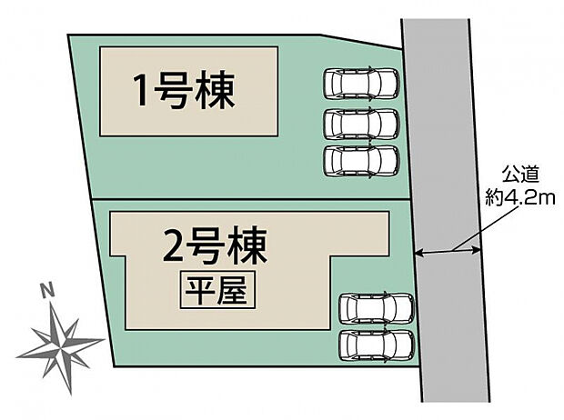 毛呂山町前久保南4丁目2棟 区画図