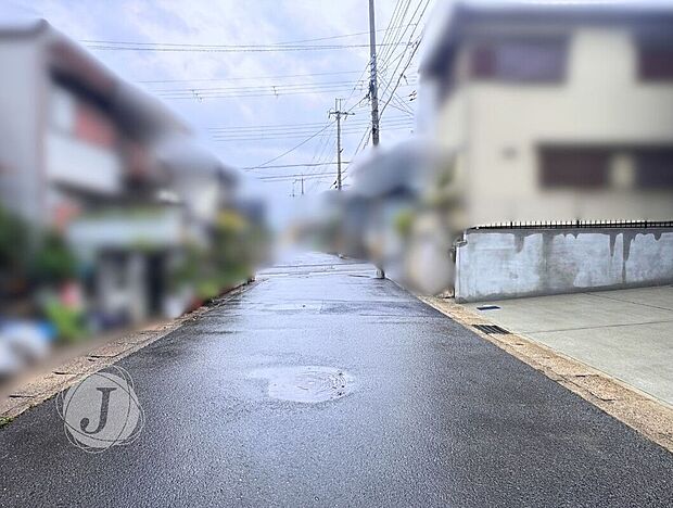 前面道路は車の通りが少ないので、車庫入れもゆっくりしていただけますね