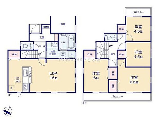 5390万円、4LDK、土地面積106.54m2、建物面積98.01m2