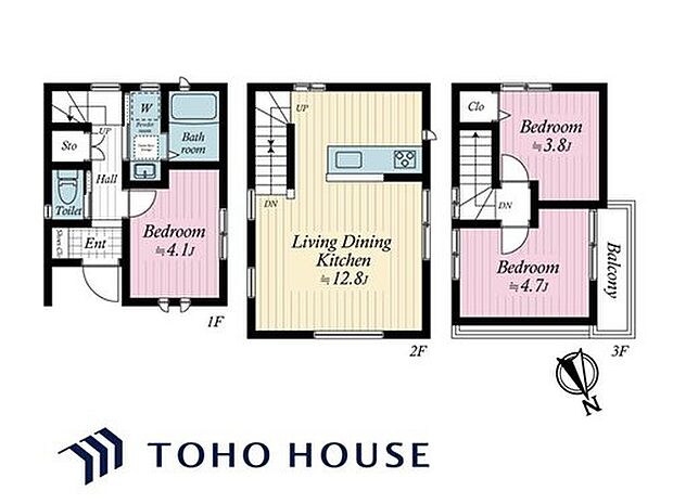 3280万円、3LDK、土地面積40.67m2、建物面積60.43m2