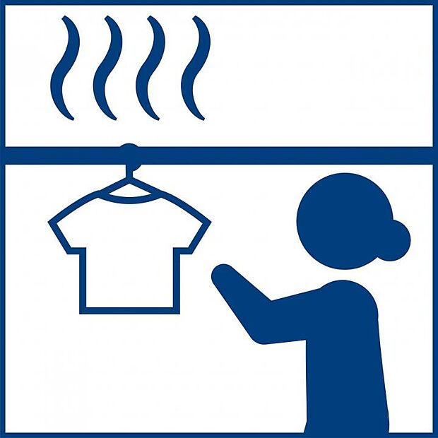 【浴室乾燥機】冬は浴室内を暖めることができ、入浴時に快適に過ごすことが可能です。雨の日のお洗濯にも大活躍!浴室に洗濯物を干せば、衣類がしわになるのを防ぐことも可能です