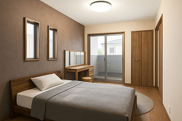 【イメージパース/洋室】【新築参考Bプラン】充分な広さと収納機能を備えた部屋はお子様の自発性と成長を促します！