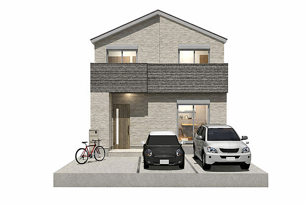 【外観パース(2号地)】自由設計ですので、「洋室を和室に変えたい。」「収納をもっと増やしたい。」などご要望があればお気軽にお問い合わせください♪掲載しきれない情報や、水面下の最新情報をお送りいたします!