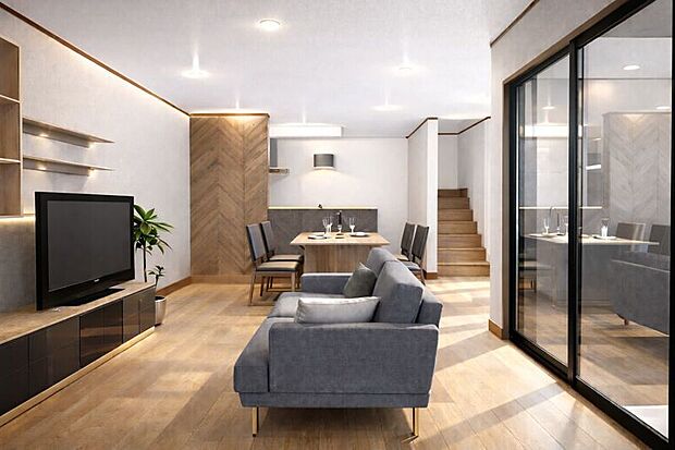 【リビングイメージパース】