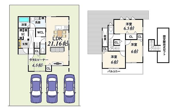 【新築参考プランB】建物99.16m2/1999万円