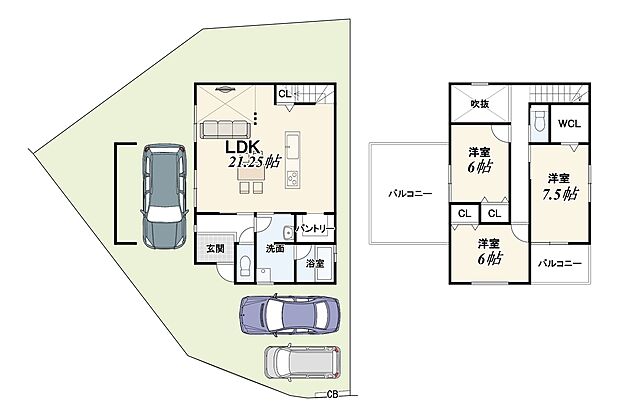 【新築参考プランA】建物価格2399万円/建物面積102.06m2