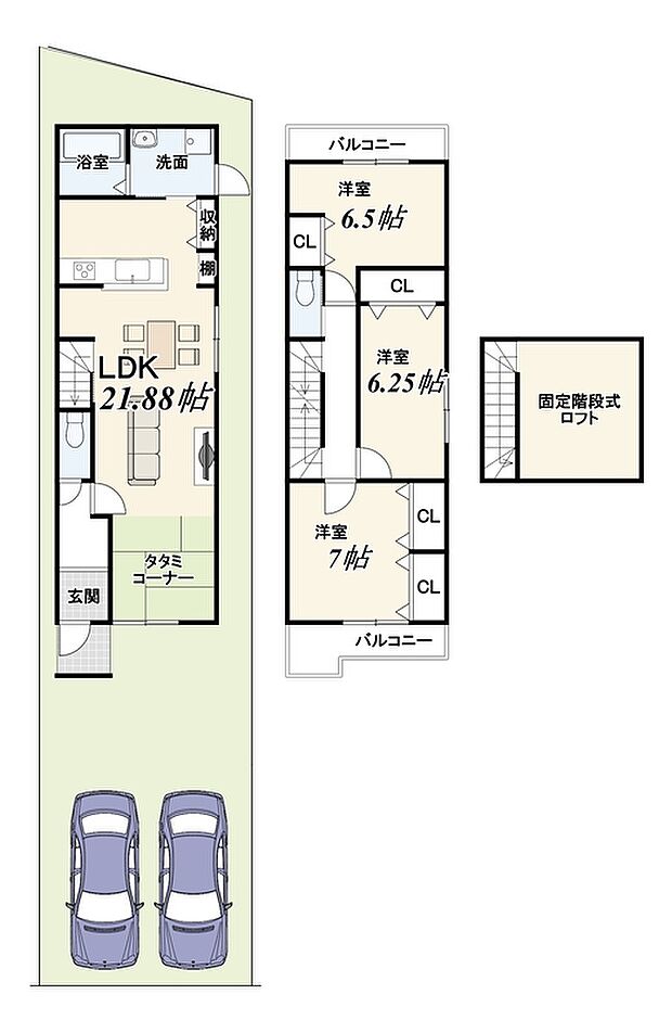 【【新築参考プラン】】建物98.42m2/2099万円