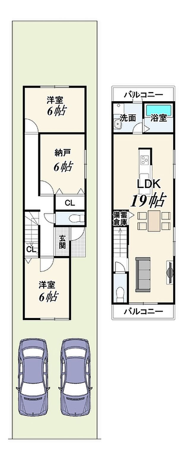 【新築参考プランB】建物価格1929万円/建物面積85.86m2
