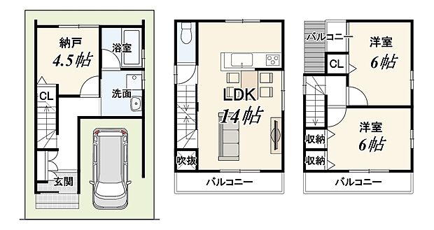 【新築参考プラン】建物価格1729万円、建物面積75.42m2
