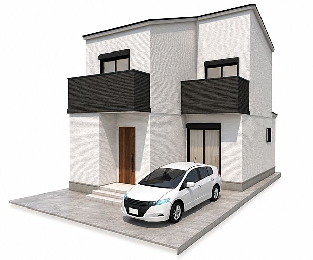 【イメージパース図:外観】
設計・施工に精通した弊社スタッフが、お客様の理想の住まいづくりを全力でサポートします。(※実際の色味や材質とは異なる場合がございます)