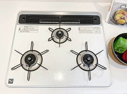 【施工例：3口コンロ】