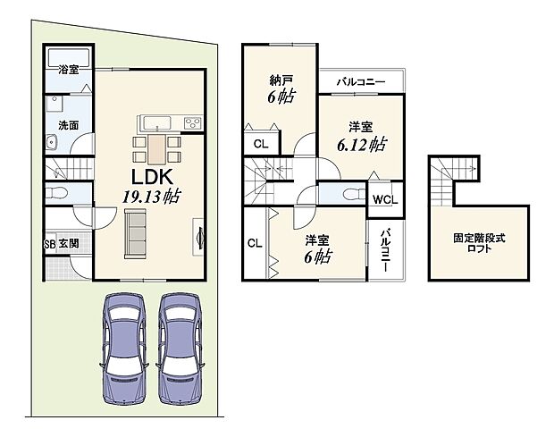 【【1号地新築参考プラン】】建物価格1800万円 建物面積86.06m2