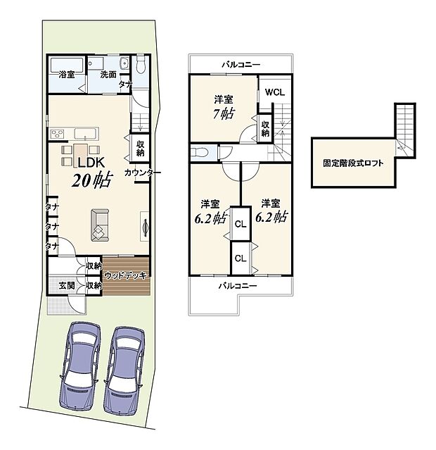 【2号地】建物価格1800万円、建物面積92.56ｍ2