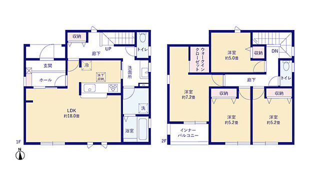 ～彦根市鳥居本町2期　1号棟～　1棟のみ
間取図
