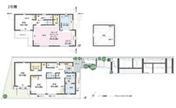 【4LDK】吹抜LD、ダイニングカウンター、2台駐車