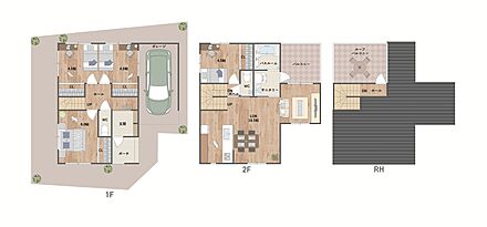 1階には、将来間仕切りが可能な2ドア1ルームを設置。ご家族の成長や、ライフスタイルの変化に柔軟に対応できる住まいです。《建物面積96.39m2、建物価格2029万円》 