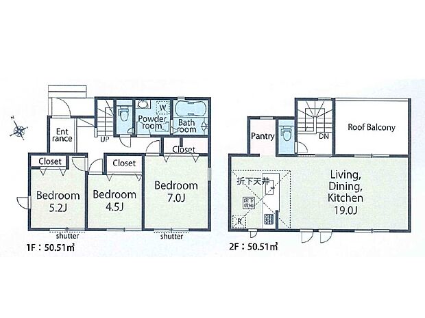 建物プラン例(1号地)